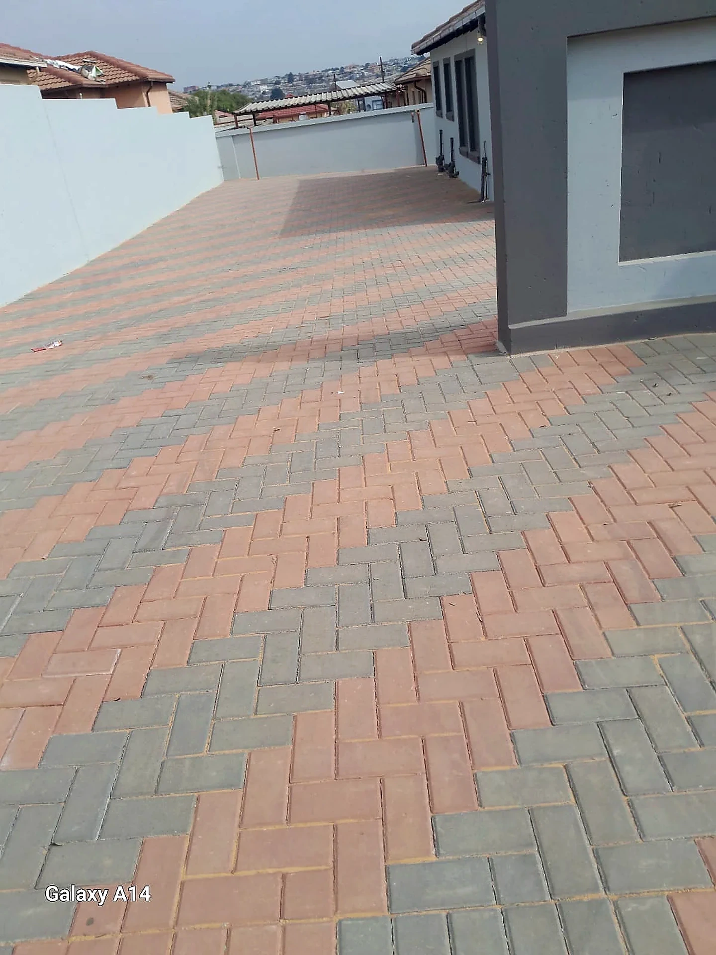 Completed driveway paving