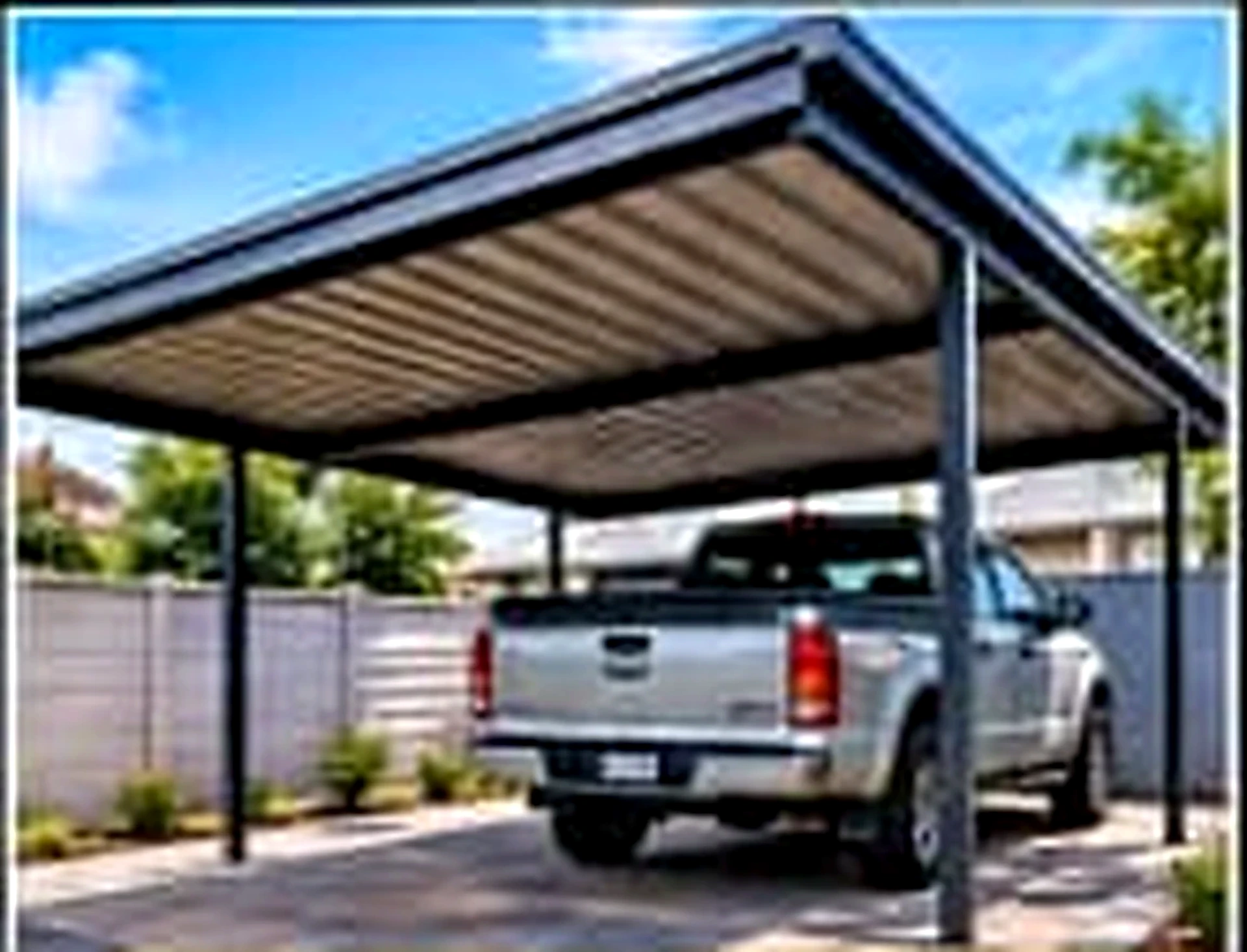 Freestanding steel carport